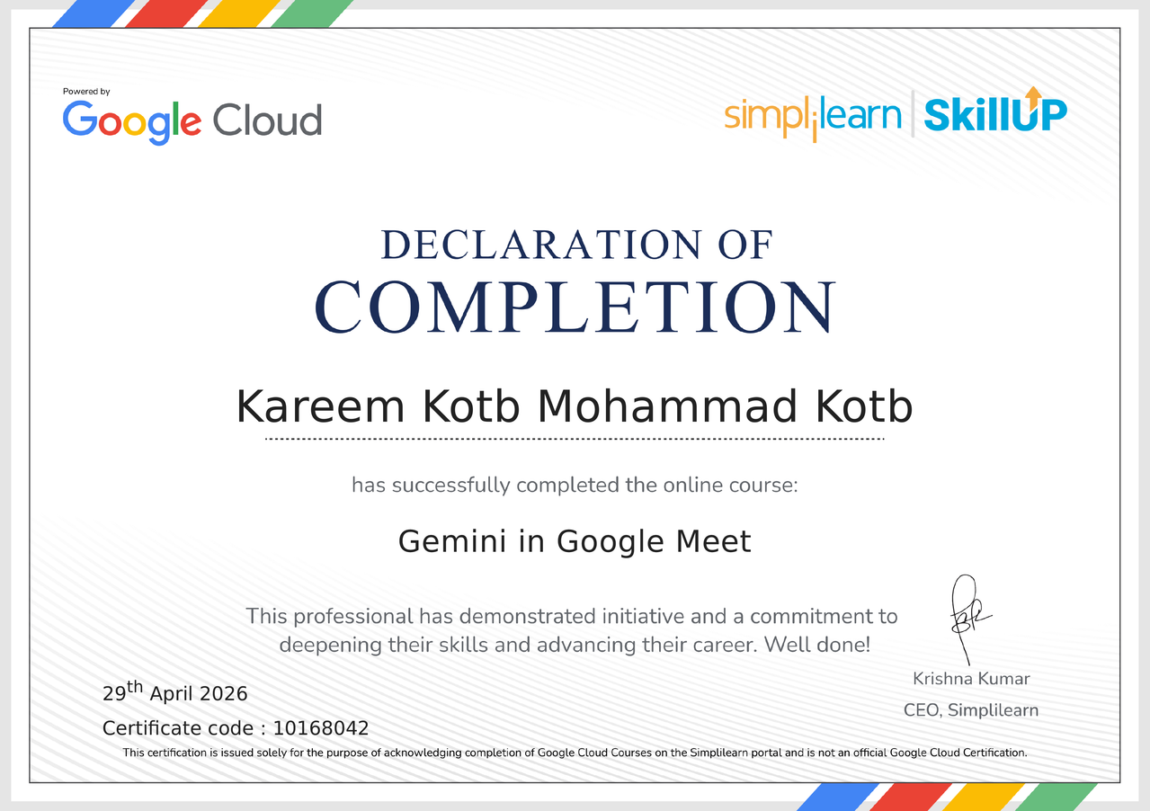 Certificate