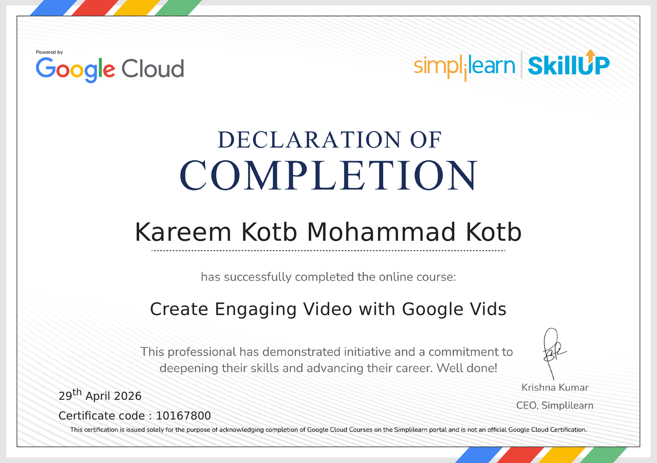 Certificate